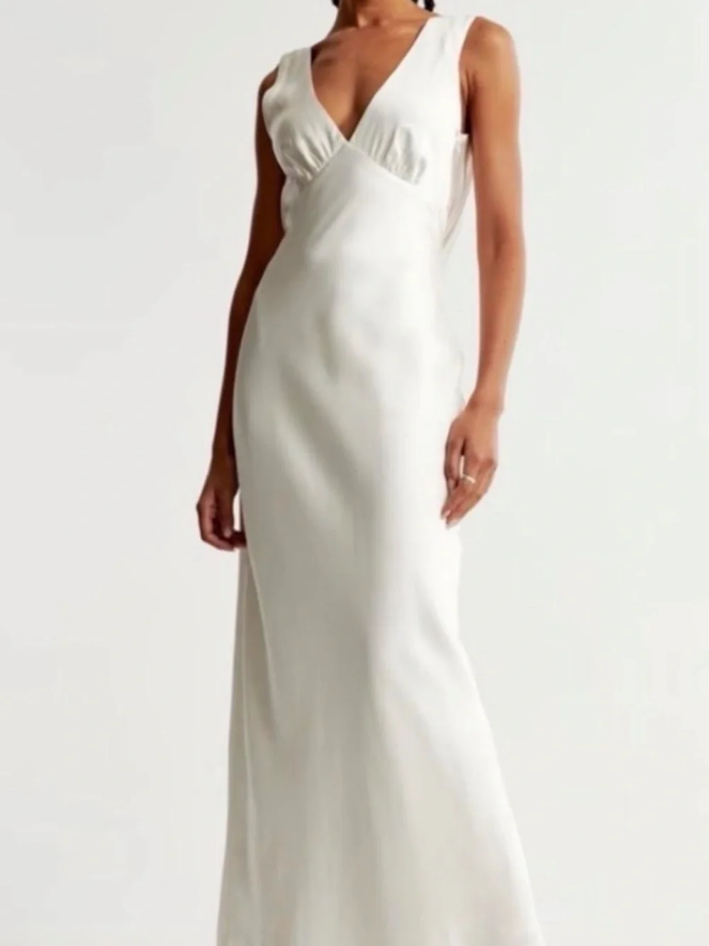White satin dress